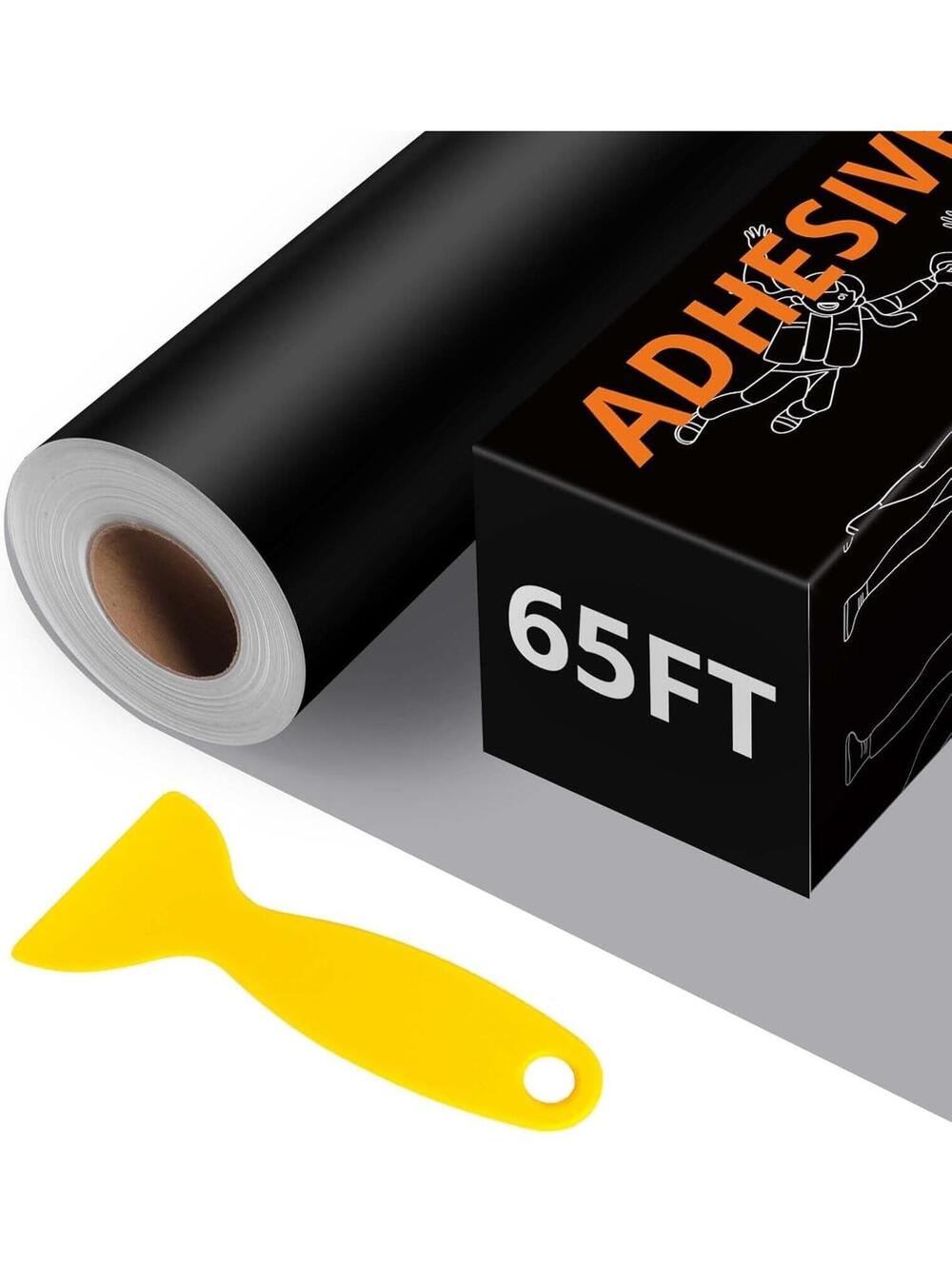 Cricut Matte Black Vinyl 12" x 65Ft Roll Permanent Adhesive Silouhette Cameo